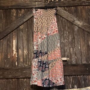 Floral Patchwork Maxi Skirt